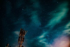 속리산 호텔 옥상에서 별도 찍고 양떼구름도 찍고