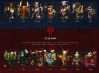 WOW 와우 공식 홈페이지 종족 소개 페이지 업데이트