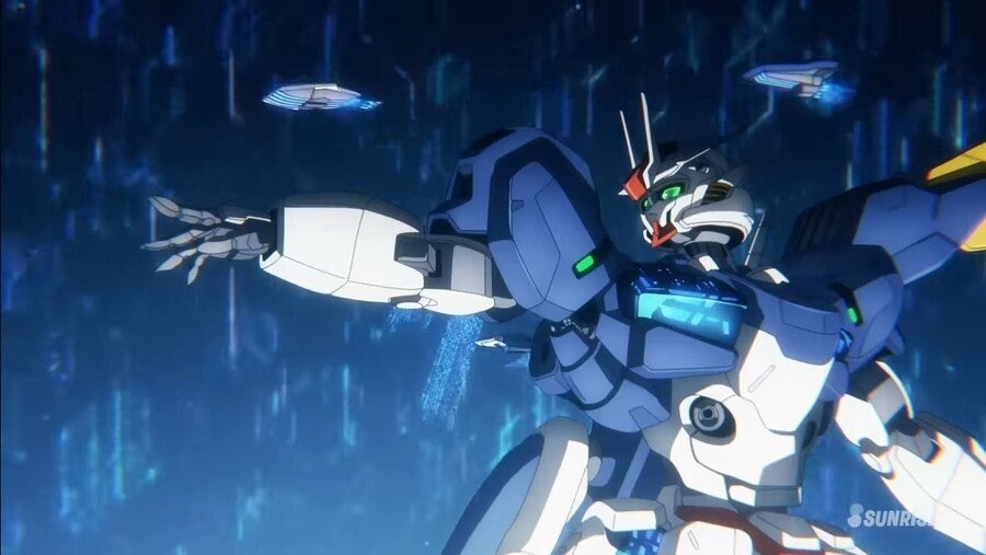 건담 에어리얼 전투 장면