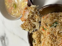 게살볶음밥이랑 게살계란국 해먹었워