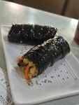 명동 명화당에서 명화당김밥과 떡볶이