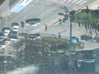 방금 종로4가 교차로에서 택시끼리 사고남