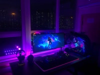 집에 PC방 꾸미기 블랙RGB 깔끔