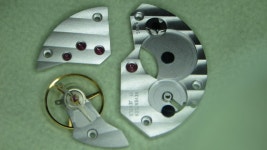  Swiss ETA 6497-1 COTE DE GENEVE bridge set w/ complete balance wheel