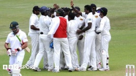 Sri Lanka record first away win against South Africa - BBC Sport Sri Lanka record first away win against South Africa