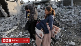 이스라엘-하마스: 이스라엘군의 지상 공격 위협에 놓인 가자 지구 남부 '라파 팔레스타인 난민촌' - BBC News 코리아