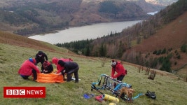 Injured Lake District walker rescued after Christmas Day slip