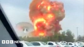 Iran explosion: Moment driver sees huge blast rip through port - BBC News Iran explosion: Moment driver sees huge blast rip... 