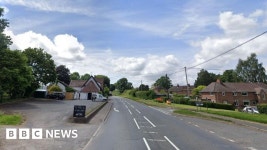 Biker killed in A44 crash near Leominster - BBC News Biker killed in A44 crash near Leominster