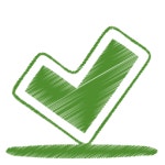 Green ok Icon | Origami Colored Pencil Iconset | Double-J Design
