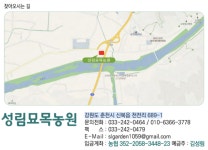 강원도 춘천 성림묘목농원 각종 조경수 및 유실수 판매합니다. - 산림경영지원