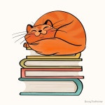 With Books And Cats Life Is Sweet by BunnyThePainter | Redbubble ‘With Books And Cats Life Is Sweet’ by BunnyThePainter