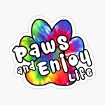 Sticker for Sale by MyHandmadeSigns | Redbubble DOG PAWS LOVE DOG PAW I LOVE MY DOG PET PETS PUPPY STICKER STICKERS DECAL DECALS... 