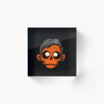 Zomboy Head Orange Acrylic Block by LAZRLZRD | Redbubble Zomboy Head Orange Acrylic Block by LAZRLZRD
