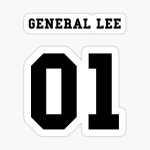 01 General Lee Number Sticker by Drop23 | Redbubble 01 General Lee Number Sticker by Drop23