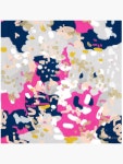 Michel - Abstract, girly, trendy art with pink, navy, blush, mustard for cell phones, dorm decor etc Throw Pillow by... 