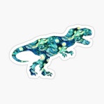 Starry Night Velociraptor, Dinosaur Silhouette  Sticker for Sale by Kristi Duggins | Redbubble Starry Night Velociraptor... 