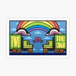 Two Trucks Sticker for Sale by carpetsnark | Redbubble Two Trucks Sticker for Sale by carpetsnark