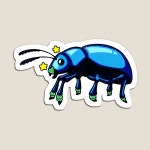 cobalt milkweed beetle sticker and pin Magnet by HenriettaHen | Redbubble cobalt milkweed beetle sticker and pin Magnet by... 