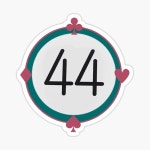 badge 44 Sticker by DoraeMoon | Redbubble badge 44 Sticker by DoraeMoon
