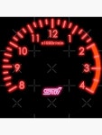 STI Tachometer Clock Clock by AutomotiveArt | Redbubble STI Tachometer Clock Clock by AutomotiveArt