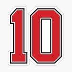 10 Sports Number Ten Sticker for Sale by HelloFromAja | Redbubble 10 Sports Number Ten Sticker for Sale by HelloFromAja