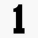 Number “1” Sticker for Sale by m------ | Redbubble Number “1” Sticker for Sale by m------
