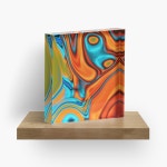 vivid modern Southwest hipster turquoise orange swirls Acrylic Block by lfang77 | Redbubble vivid modern Southwest hipster... 