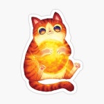 Moon Spirit Cat  Sticker for Sale by michelledraws | Redbubble Moon Spirit Cat  Sticker for Sale by michelledraws