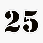 NÚMERO --25 Sticker for Sale by solgel47 | Redbubble NÚMERO  --25 Sticker for Sale by solgel47