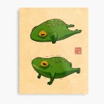 Yoga Frog Sun Salutation (No Arrow) Metal Print for Sale by DingHuArt | Redbubble Yoga Frog Sun Salutation (No Arrow) Metal... 