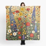 Gustav Klimt Flower Garden Scarf for Sale by maniacfitness | Redbubble Gustav Klimt Flower Garden Scarf for Sale by maniacfitness