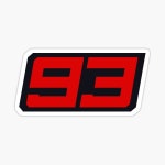 Marc Márquez number 93 (2025) Sticker by OvertakeGP | Redbubble Marc Márquez number 93 (2025) Sticker by OvertakeGP