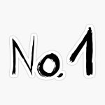 No. 1 | Minimalism Sticker by newarts | Redbubble No. 1 | Minimalism Sticker by newarts