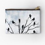 Blackbirds Tree Modern Cottage Chic Farmhouse Home Decor A503... Chic Farmhouse Home Decor A503 Zipper Pouch for Sale by byNicol