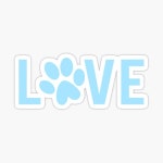 Paw print love Sticker for Sale by swaygirls | Redbubble Paw print love Sticker for Sale by swaygirls