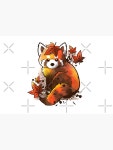 red panda red leaves Water Bottle by NemiMakeit | Redbubble red panda red leaves Water Bottle by NemiMakeit