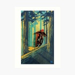 Forest log mountain bike ghost jumper Art Print for Sale by... Redbubble Forest log mountain bike ghost jumper Art Print for... 
