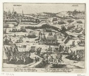 Lodewijk van Nassau verlaat Bergen, 1572 - Rijksmuseum Lodewijk van Nassau verlaat Bergen, 1572