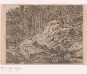 Twee roeiboten op de kant en een boer met twee koeien - Rijksmuseum Twee roeiboten op de kant en een boer met twee koeien