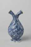 Double-bodied cruet with two spouts and flowerbands - Rijksmuseum Double-bodied cruet with two spouts and flowerbands