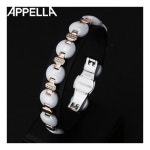 세계 3대 광천수로 만든 아임톡 런칭 [순도99.999%] [APPELLA] 아펠라 게르마늄 팔찌 A1207 WHJ-P