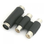 세계 3대 광천수로 만든 아임톡 런칭 Coms SVHS/RCA 연장 젠더 /AV통합 2RCA 케이블 연장시 사용 [G9062]