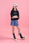 아이러브제이 : I LOVE J - G.바톤 크롭 반팔 티_BK