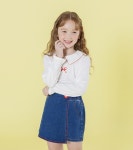 1위_아이러브제이 온,오프라인 통합 대표브랜드-내 아이를 스타일 있게!!! 아이러브제이 : I LOVE J - 노이스 리본 셔링 카라 티