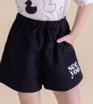 씨유 3부 화섬 팬츠_BK | 아이러브제이