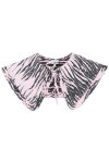 가니-가니 GANNI TIGER STRIPE COTTON COLLAR GANNI Purple/Black A4175 428 | 트렌비 가니-가니 GANNI TIGER STRIPE COTTON COLLAR... 