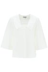 가니-블라우스 블랙 Ganni Poplin Blouse Womens Black 099 57086803 | 트렌비 가니-블라우스 블랙 Ganni Poplin Blouse Womens... 