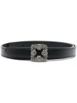 마놀로블라닉-그린 한기시 크리스탈 버클 벨트 Green Hangisi crystal buckle belt 16645007 | TRENBE 마놀로블라닉-그린... 