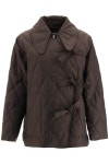 RIBBONS GANNI Brown F7445 897 | 트렌비 가니-가니 GANNI QUILTED JACKET WITH RIBBONS GANNI Brown F7445 897 | 트렌비 | www.trenbe.com